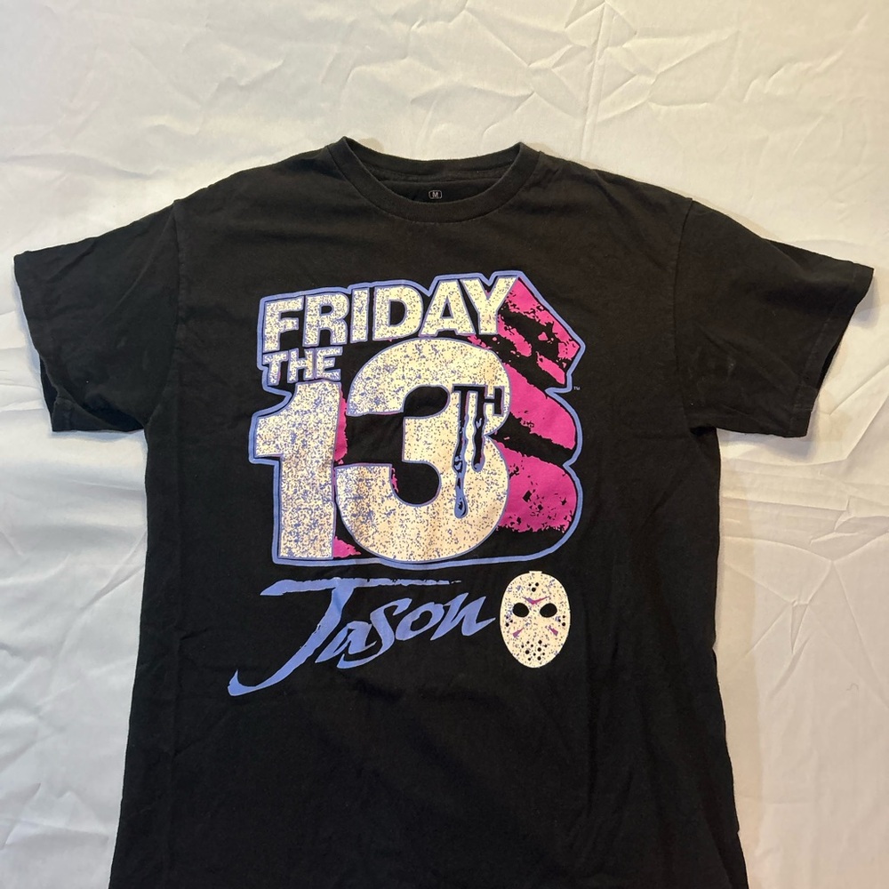Unisex Friday the 13th Jason Tee • Retro Horror Graphic • Ripple Junction • M 🔪🖤